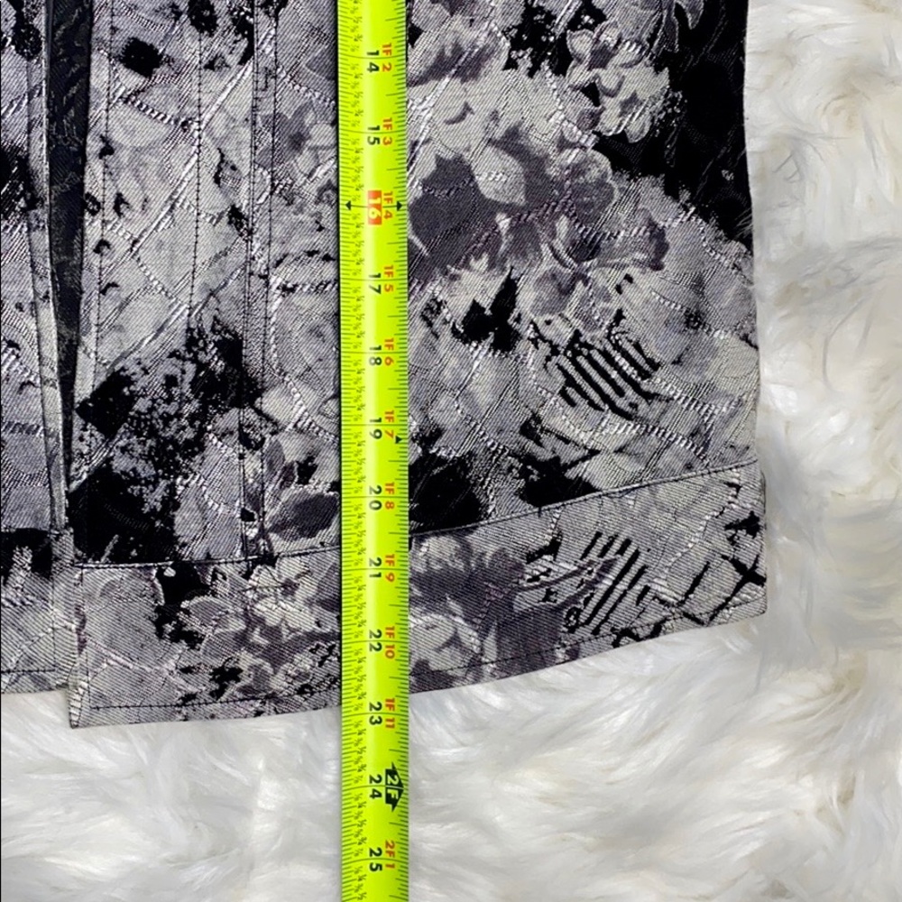 Chico's Jacquard Silver Patterned Open Jacket - image 8